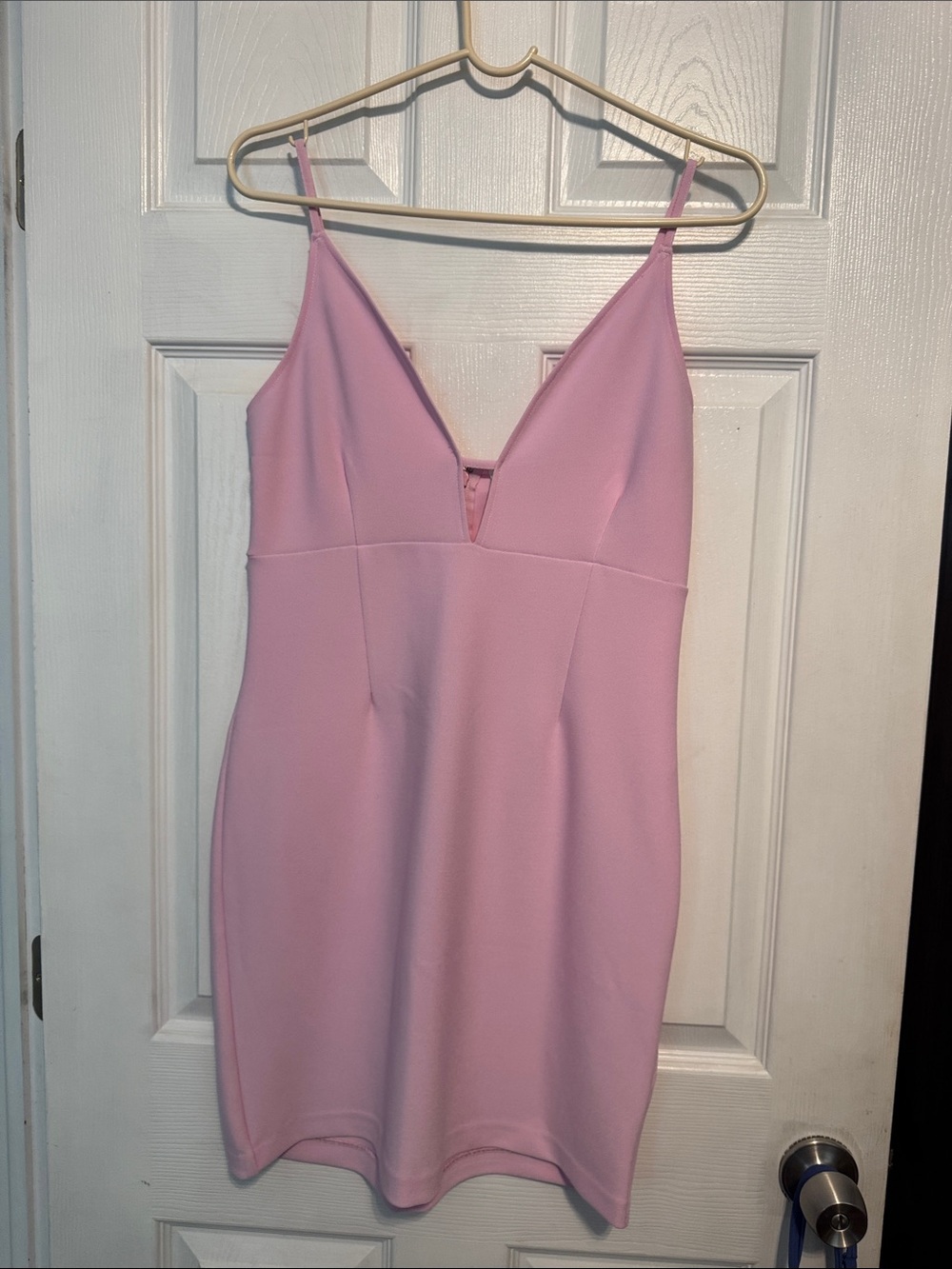 Abercrombie & Fitch Light Pink Spaghetti-Strap Mini Dress